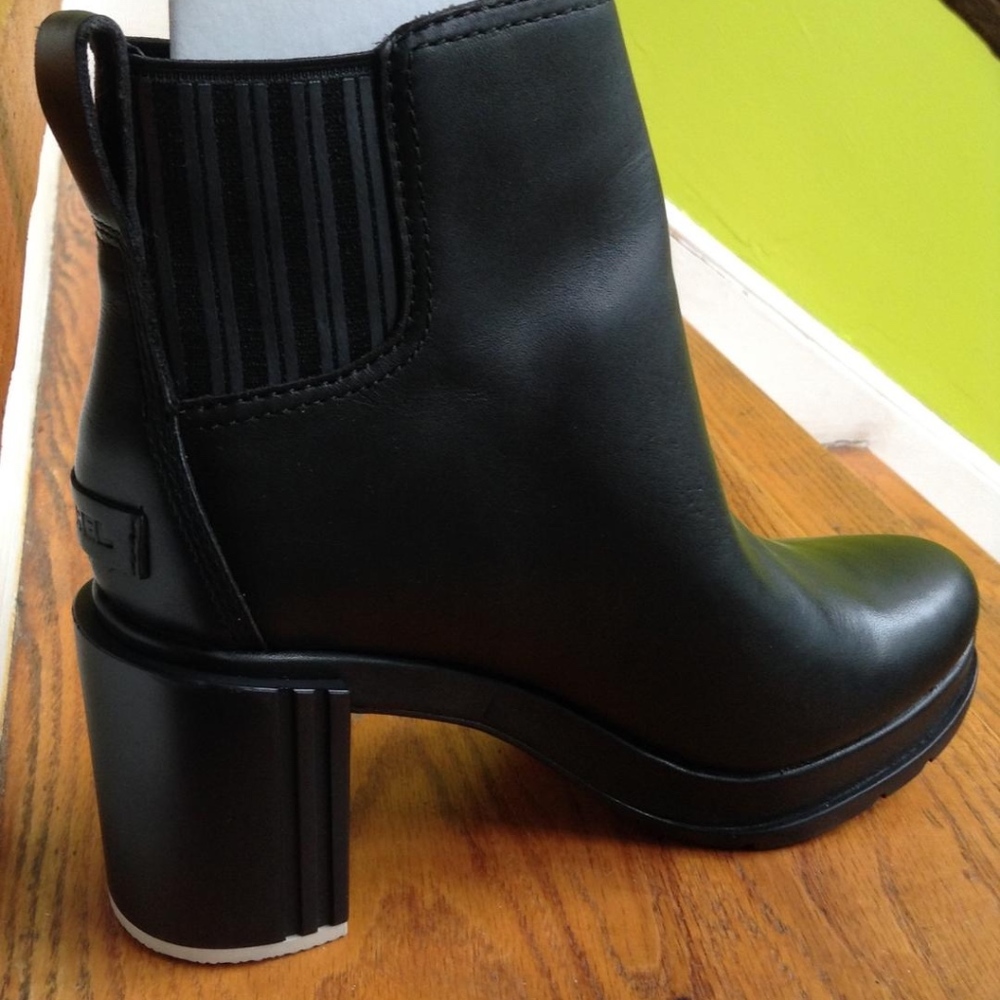 Sorel Block Heel Leather Boots